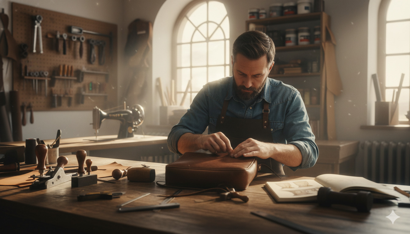 Artisan at work in studio